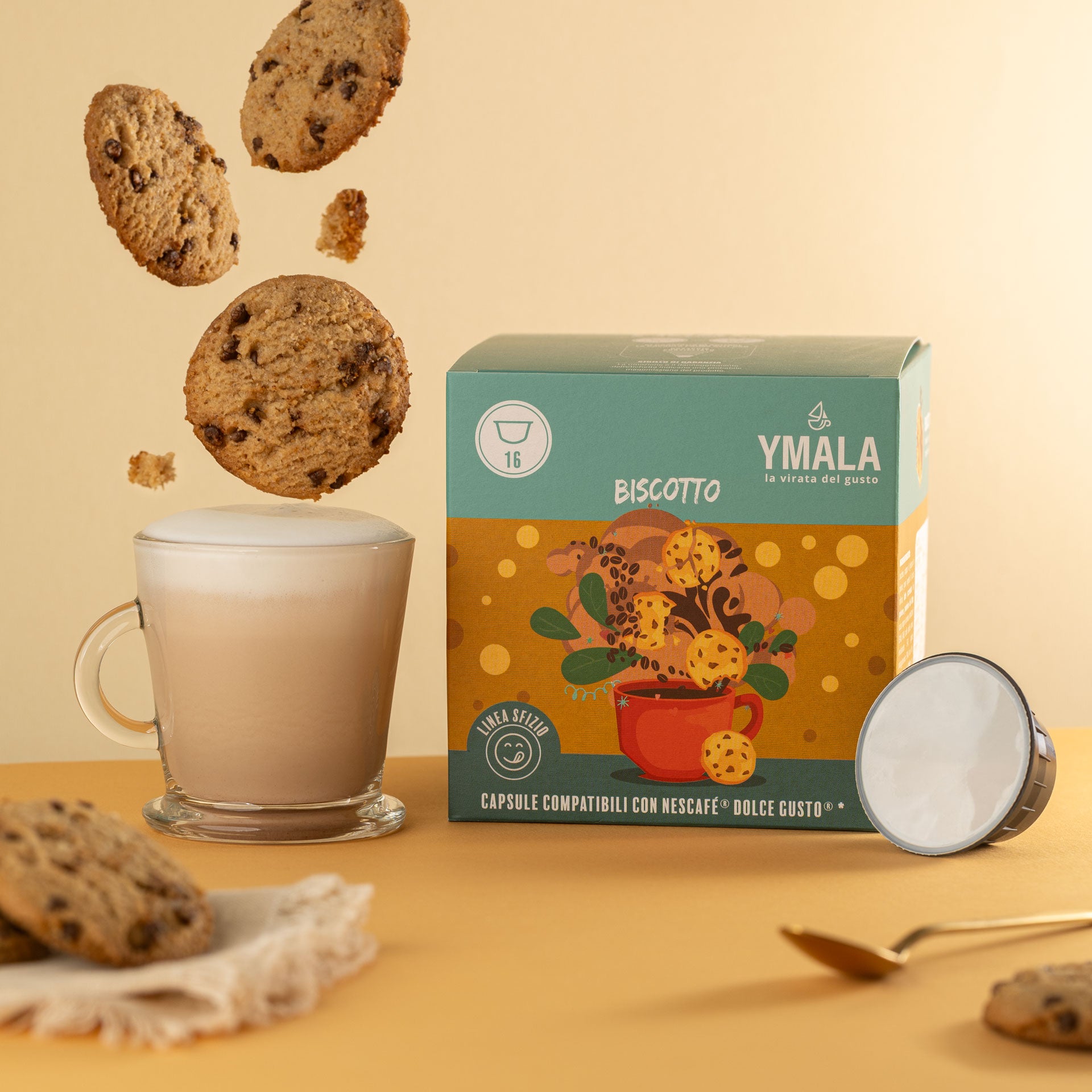 16 capsule Dolce Gusto®* Biscotto