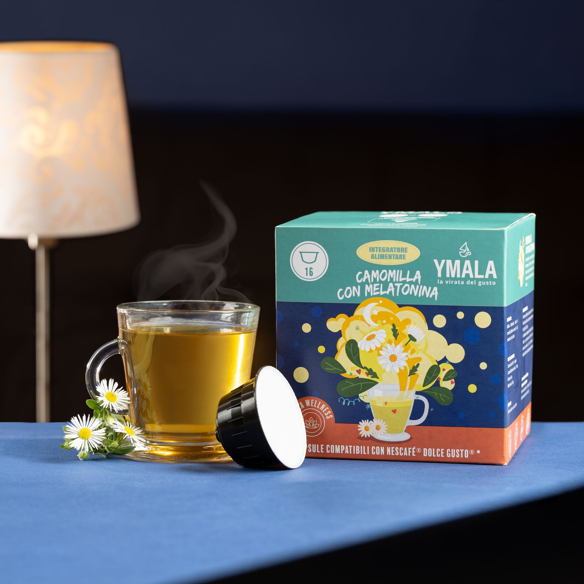 16 capsule Dolce Gusto®* Camomilla con melatonina