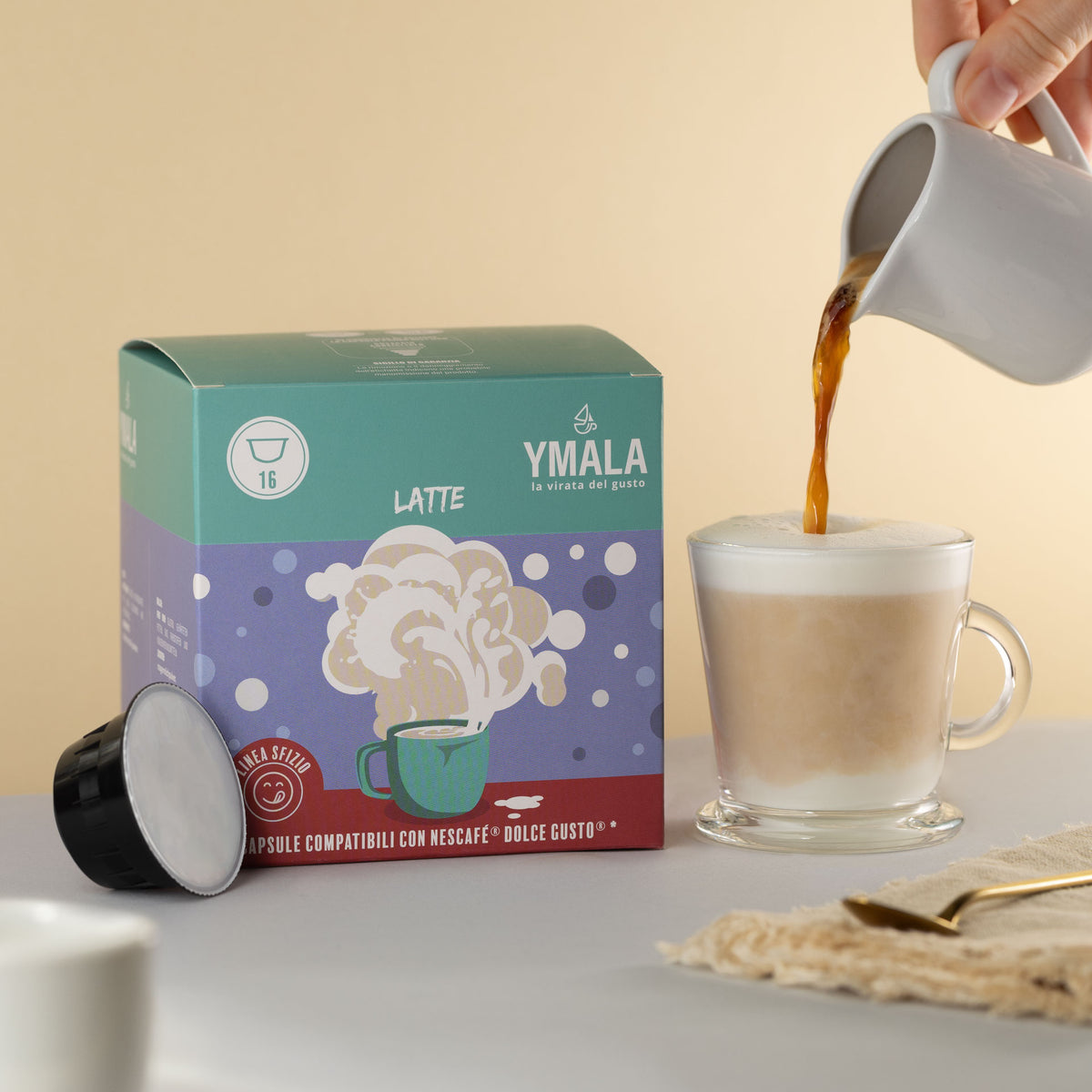 16 capsule di Ymala Latte