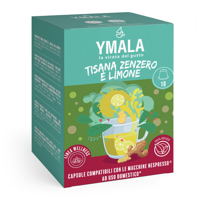 10 capsule di Ymala Tisana Zenzero e limone