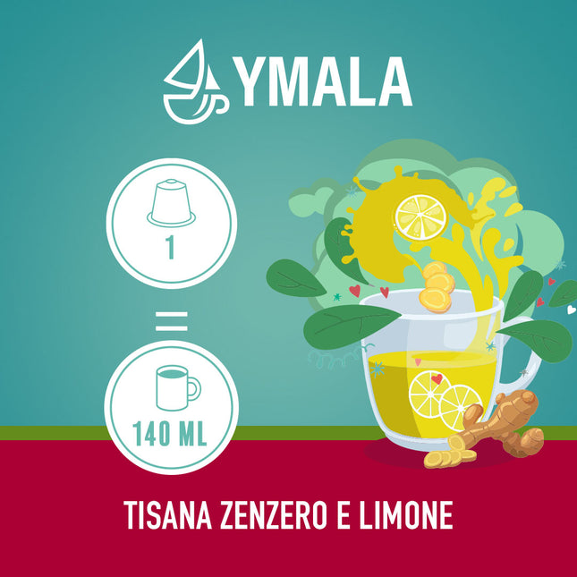 10 capsule di Ymala Tisana Zenzero e limone