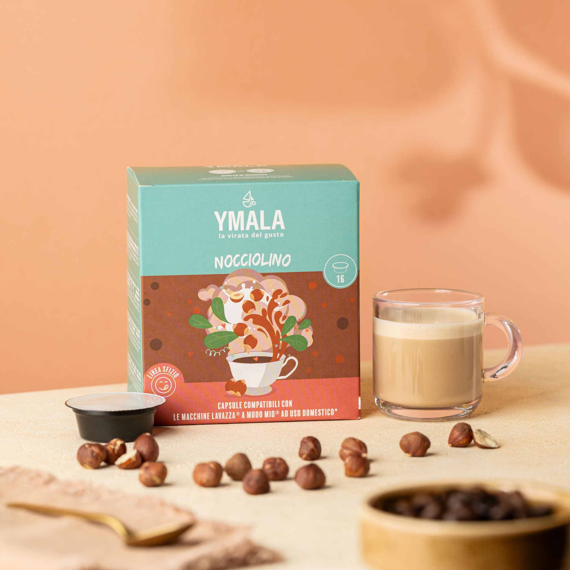 16 capsule Lavazza A Modo Mio®* Nocciolino