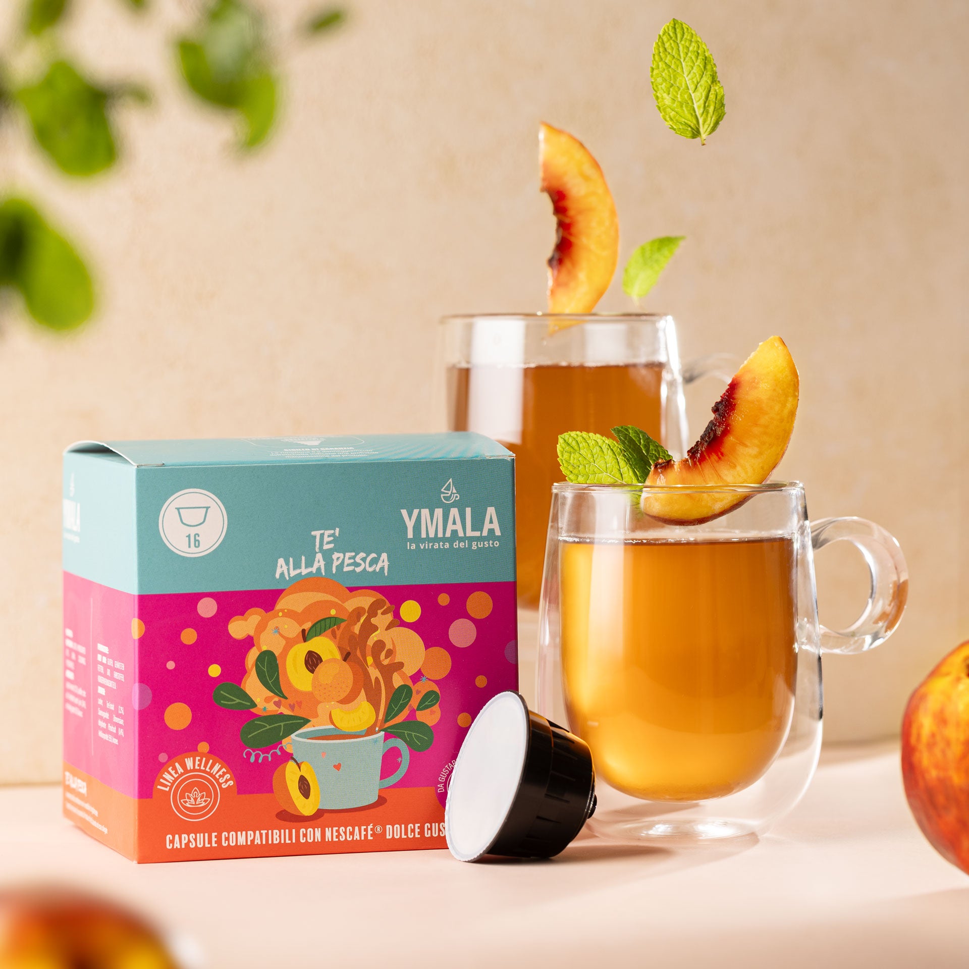 16 capsule Dolce Gusto®* Tè alla pesca