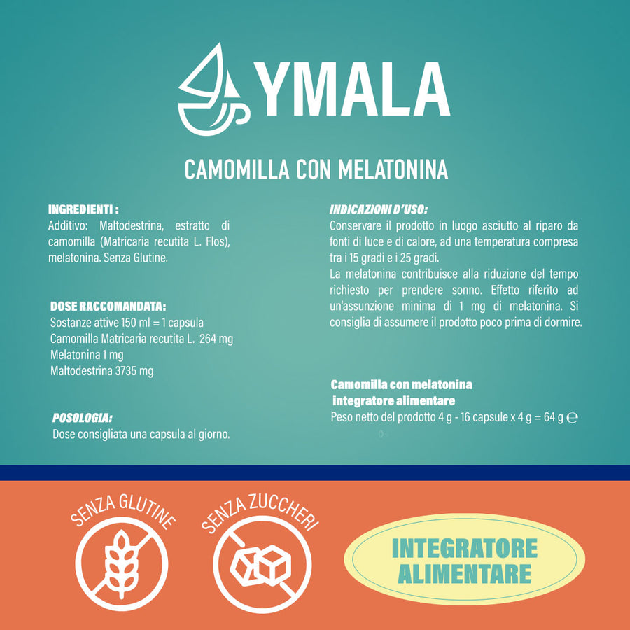 16 capsule di Ymala Camomilla con melatonina