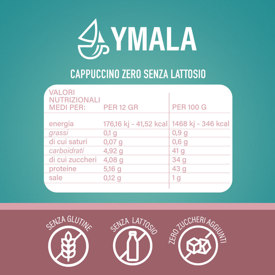 16 capsule di Ymala Cappuccino zero senza lattosio