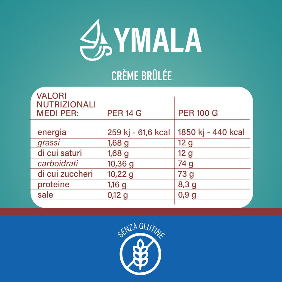 16 capsule di Ymala Crème brûlée