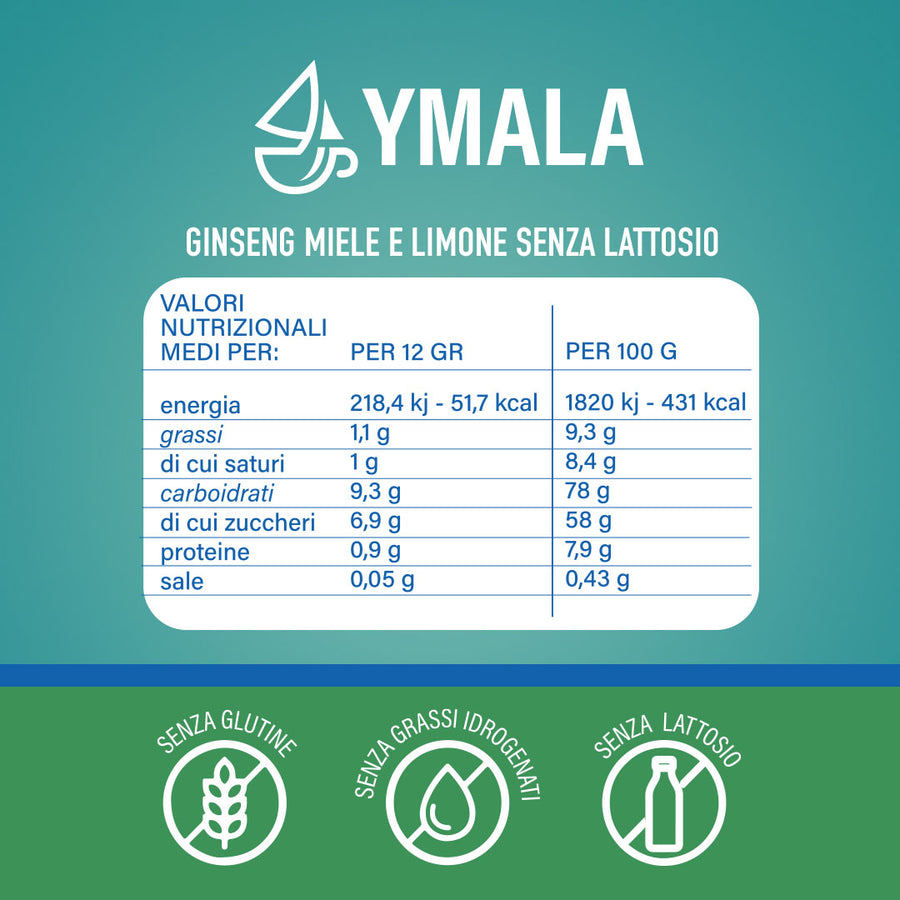 16 capsule Ymala Ginseng miele e limone senza lattosio