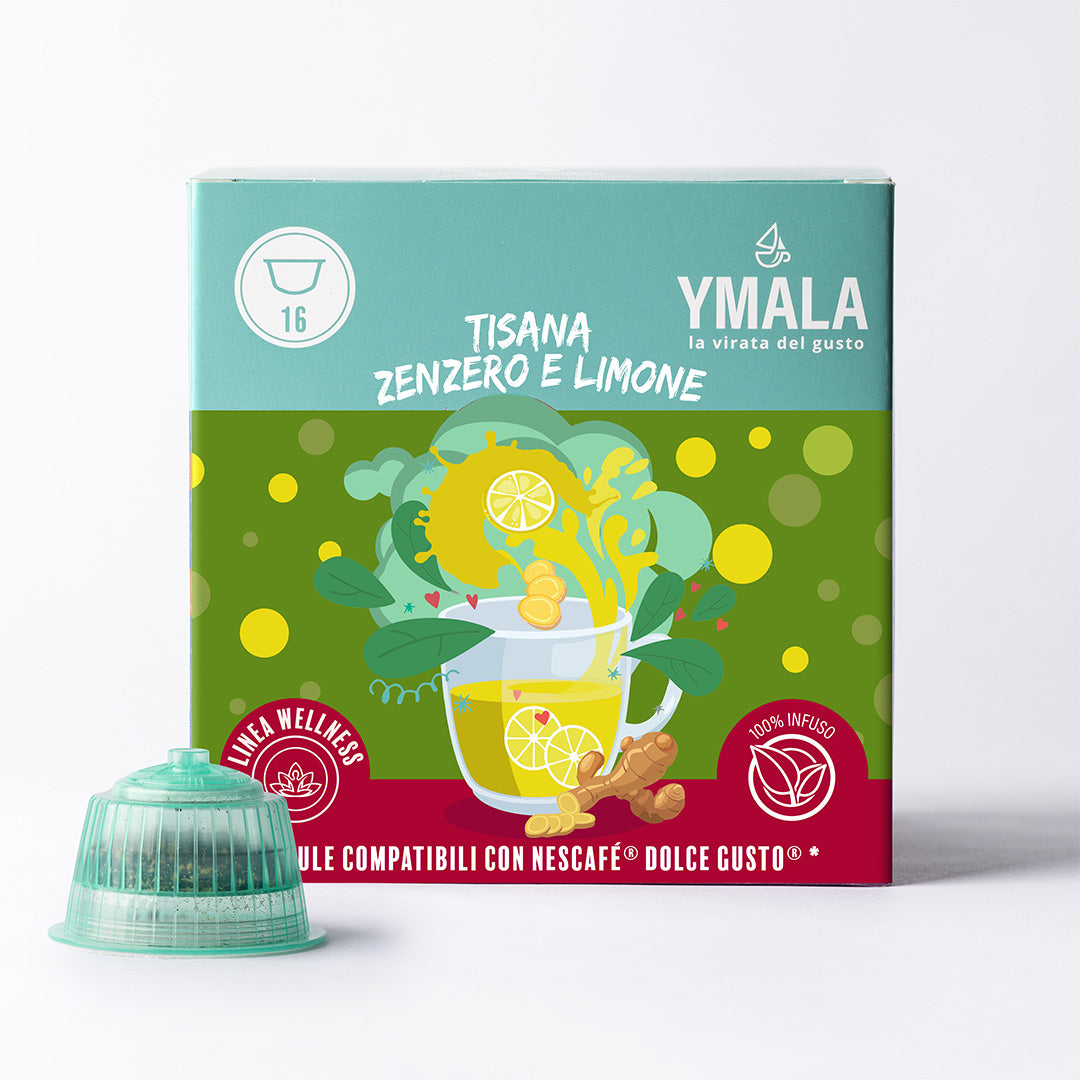 16 capsule Dolce Gusto®* Tisana zenzero e limone